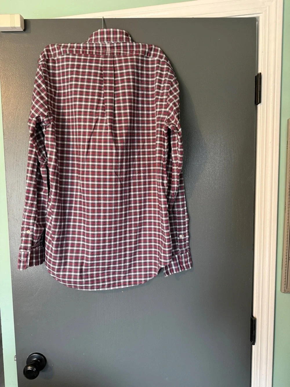 Polo by Ralph Lauren Men’s Red and White Plaid Button-Down Shirt